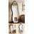 French-Style Retro Irregular Wall-Mounted Floor Mirror With Full-Length View-117659164