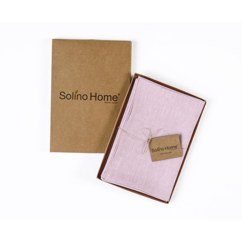 100% Pure Linen Dinner Napkins - Athena, Bubblegum Pink