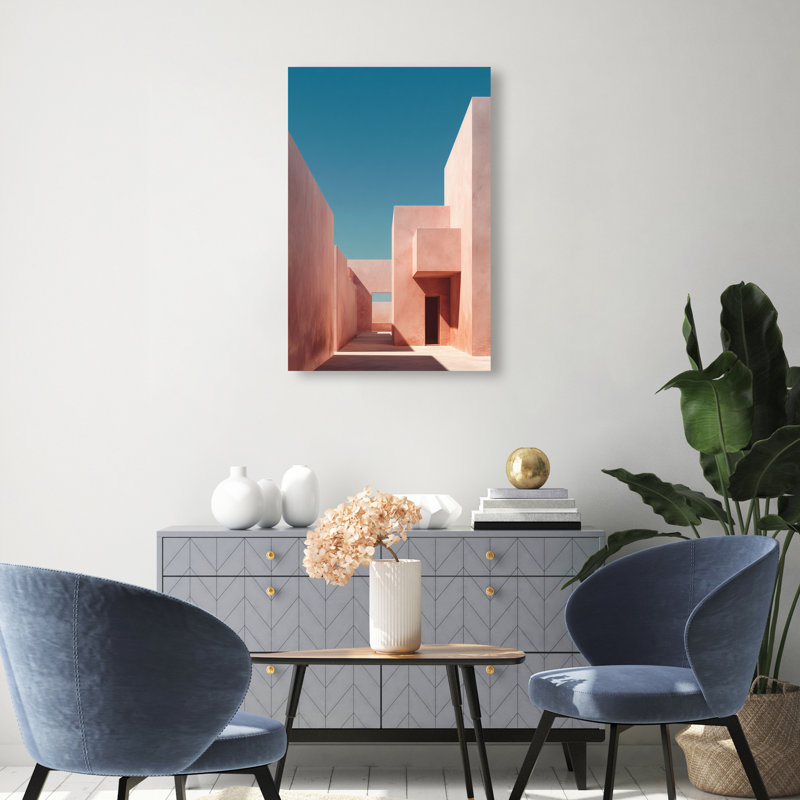 Structured Pink II Print by Oliver Gal, 15"H x 10"W, Gallery Wrapped