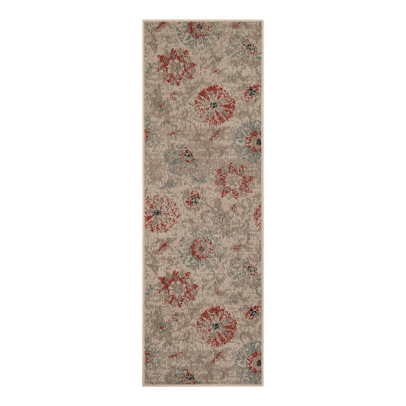 Indoor/Outdoor Botanical Area Rug, Runner 2' x 6'1"