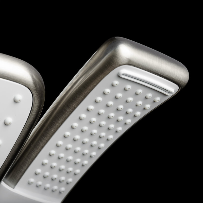 Massage/Jet Dual Shower Head, Titanium Silver