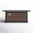 Bohde Rectangle Wicker Propane Smokeless Fire Pit Table with Lid