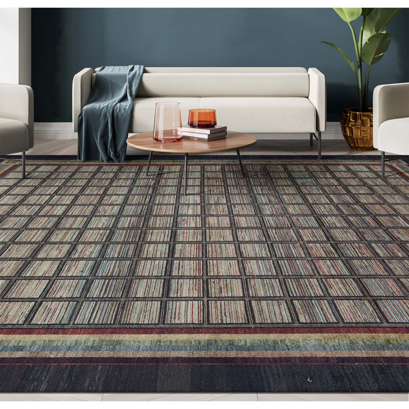 Pakistan Gabeh Hand Woven Wool Geometric Area Rug