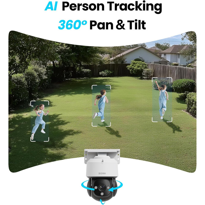 4K 16CH 360° View PoE NVR Security Camera System 4TB HDD, 8MP PoE Cameras with Human Vehicle Detection