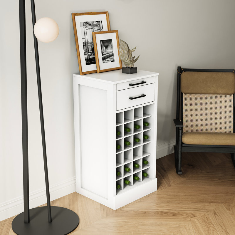 28 armoires buffet en noyer brun - Rehausse l'apparence élégante du bar à vin modulaire Home Beauty