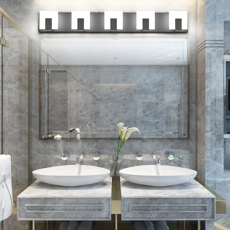 Luminaire de salle de bain moderne à 5 lumières DEL Bory