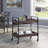 Walnut & Black Finish Serving Cart