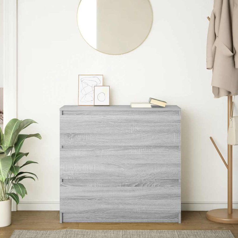 Sideboard 80X35x76 Cm Engineered Wood, Grey Sonoma