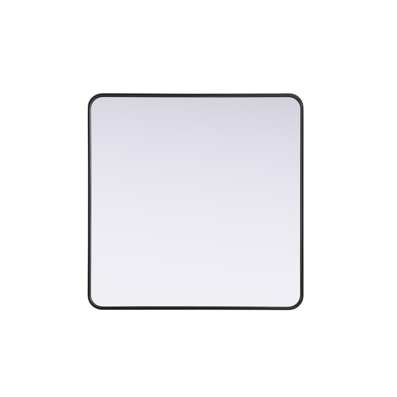 Erath Contour Metal Mirror, 36" x 36", Black
