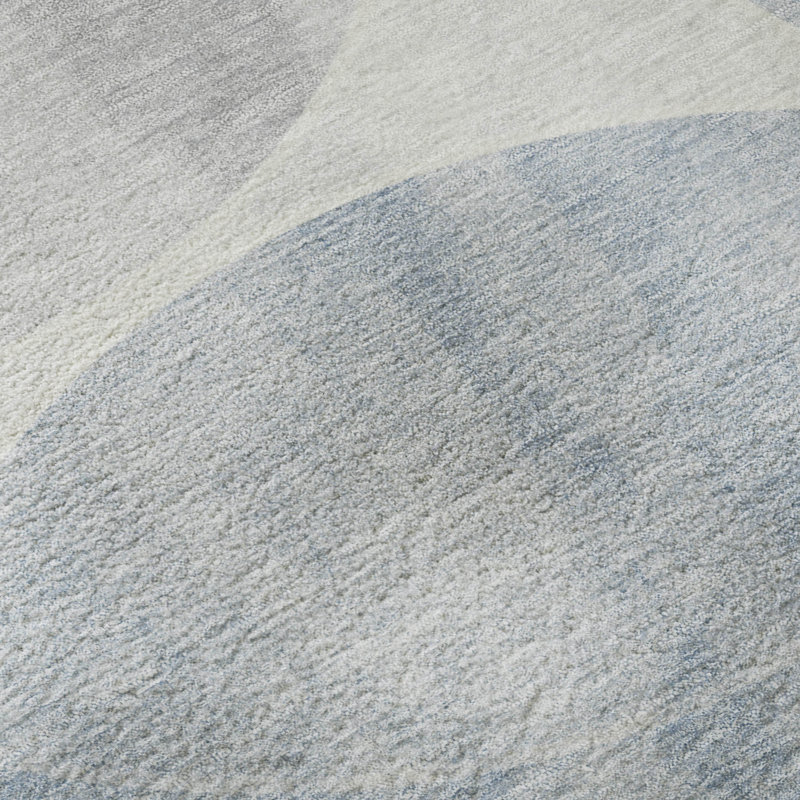 Premium Machine Washable Mayfield AMF2286 Geometric Rug, Denim, 5' x 7'6"