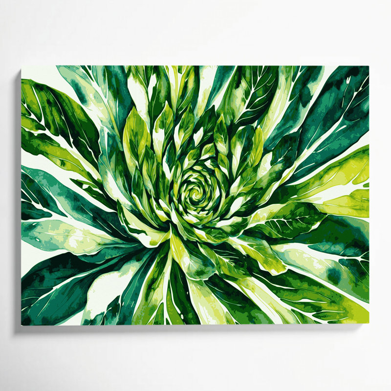Vegetables Bok Choy Green Canvas Wall Art, 24" H x 36" W