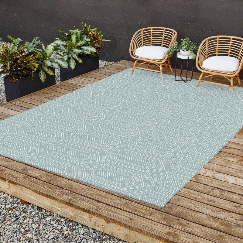 Geometric Indoor Rug, Rectangle 8' x 12'