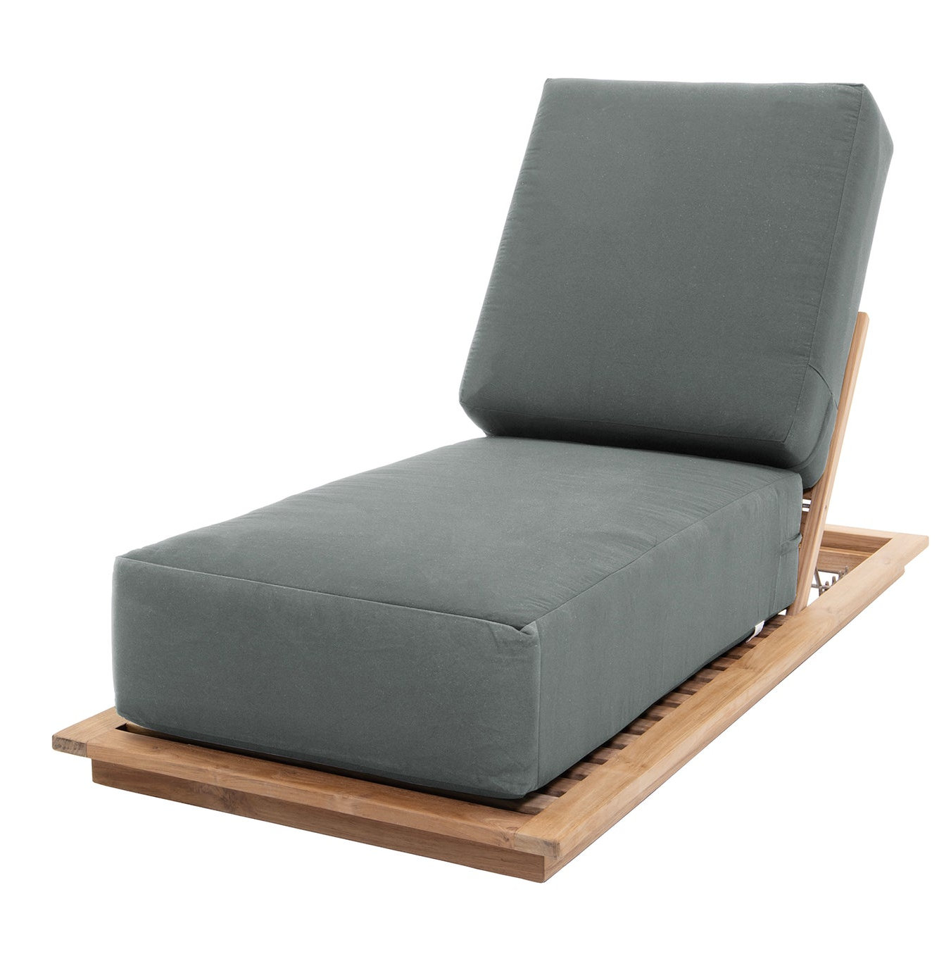 Varenna 27.5'' Outdoor Teak Chaise Lounge, Charcoal