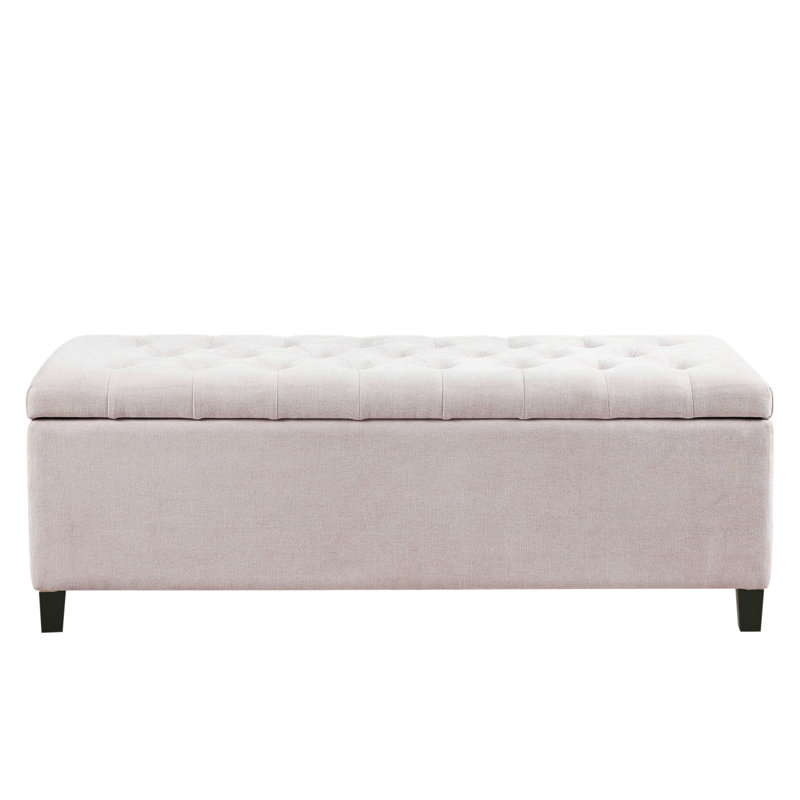 Banc de rangement capitonné à fermeture douce