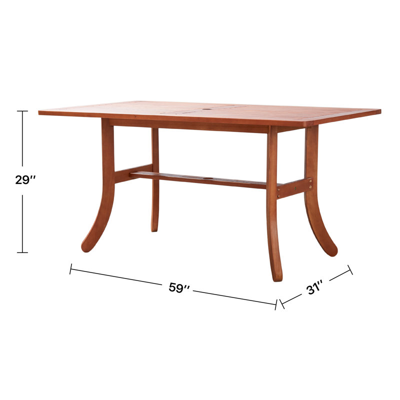 Table de salle à manger en bois Keeso