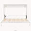 Grand lit escamotable mural avec ports USB, blanc