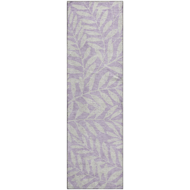 Premium Machine Washable Prisco Lavender Rug, Runner 2'3" x 7'6"