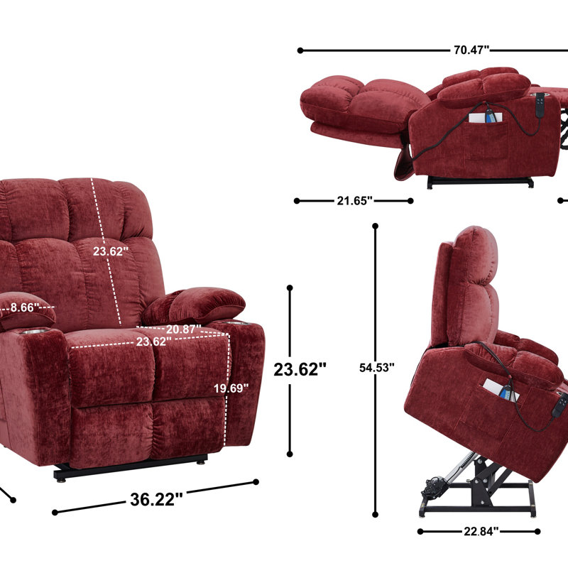 Fauteuil inclinable électrique Liyasi Dual OKIN Motor Lift