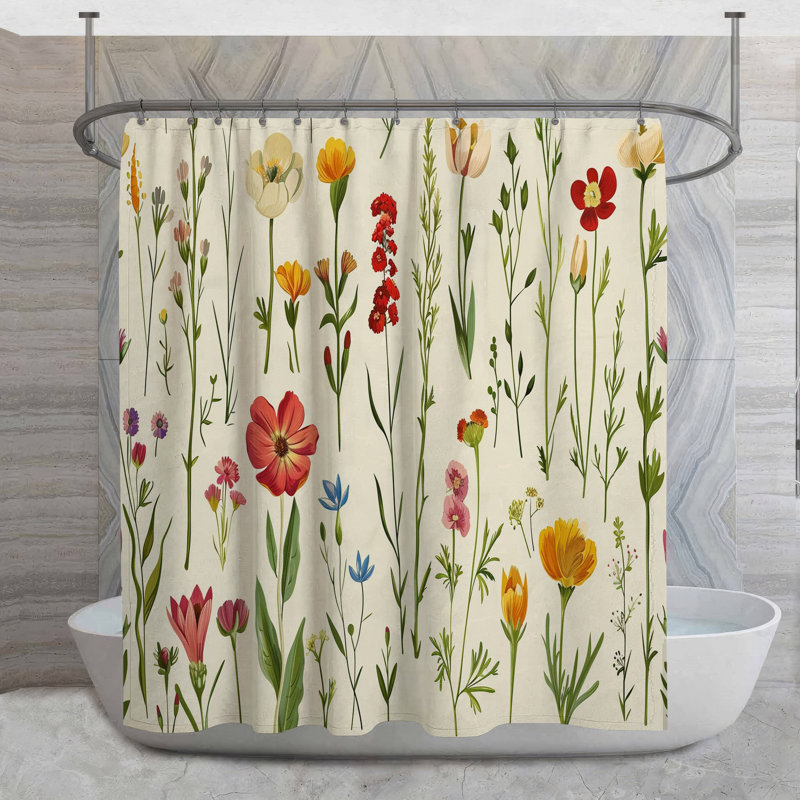 Rideau de douche Wildflowers, H 73 po x l 70 po