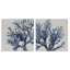 Ensemble de 2 pièces d'art mural en toile de corail à motif moucheté, design par Karen Smith