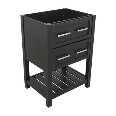 Ildafonso 25'' Single Bathroom Vanity with Solid Wood Top