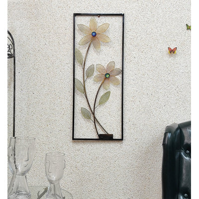 Modern style ironwork flower wall decoration