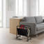 Porte-revues moderne en métal et similicuir - Organisateur minimaliste noir et brun pour décor industriel-1244807717