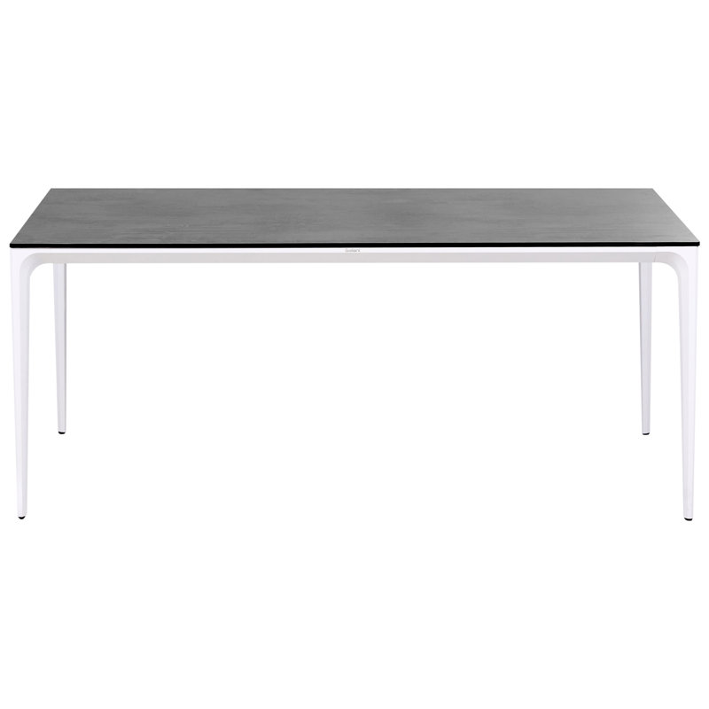Garden Dining Table SOVARETO 180 cm 90 cm Marble Effect  Marble, Grey, White