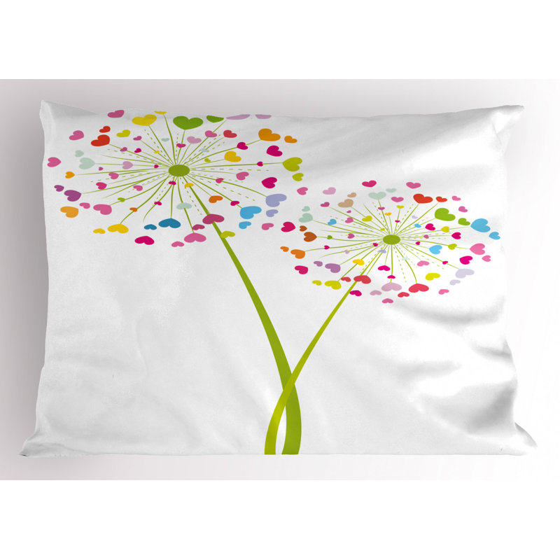 Spring Polyester Floral Sham Set, Twin