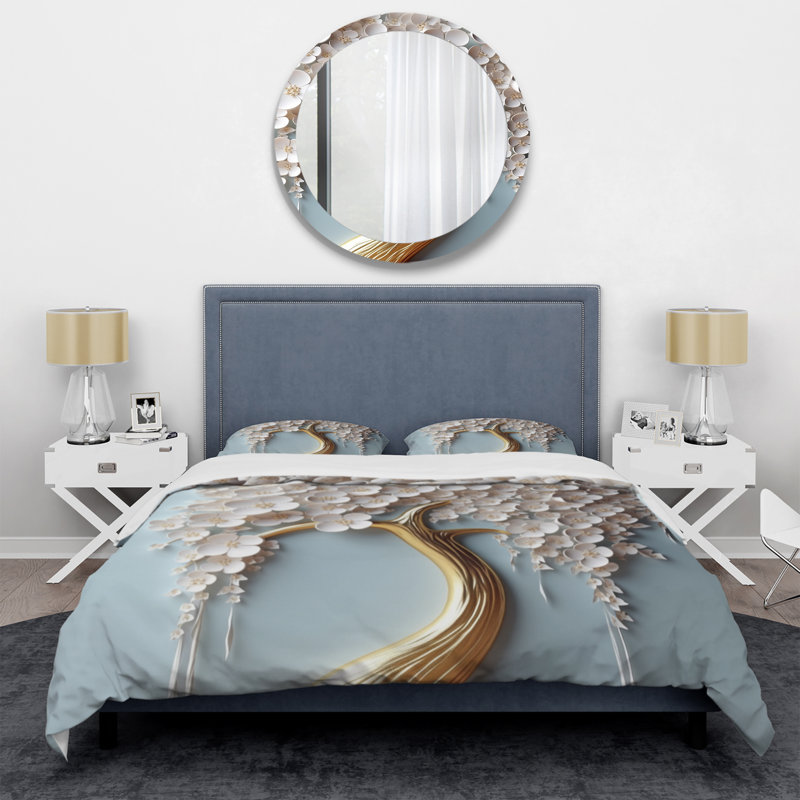 Ensemble de housse de couette en orchidée blanche Garden Of Branches VI Bedding