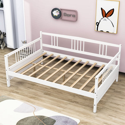 Elfers Full Size Wooden Daybed with Support Legs and Legs