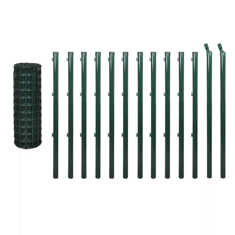 Clôture en métal vert vierge, H 3,3 pi x l 82 pi