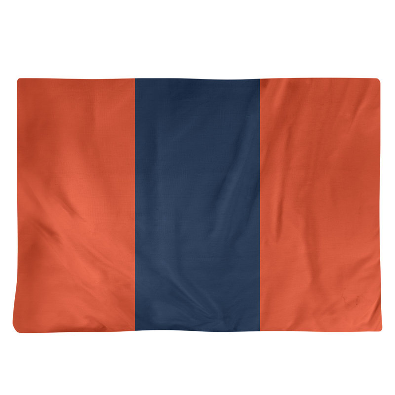 Récapitulatif de 18 po Illinois, Orange et bleu marine, Sergé de coton
