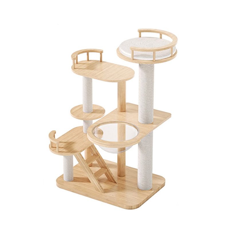 Simple Style Solid Wood Cat Tree