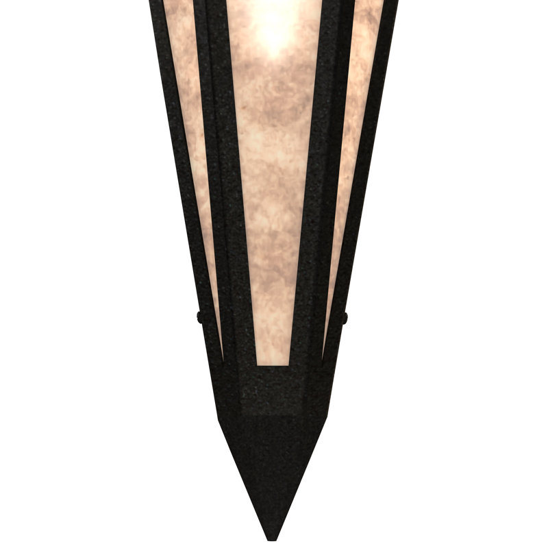 Brum 2 - Light Flush Mounted Sconce, Amber, Mahogany Bronze, Mica
