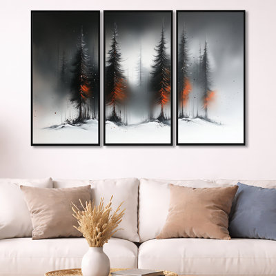 «Blackout and Winter», art mural noir et orange