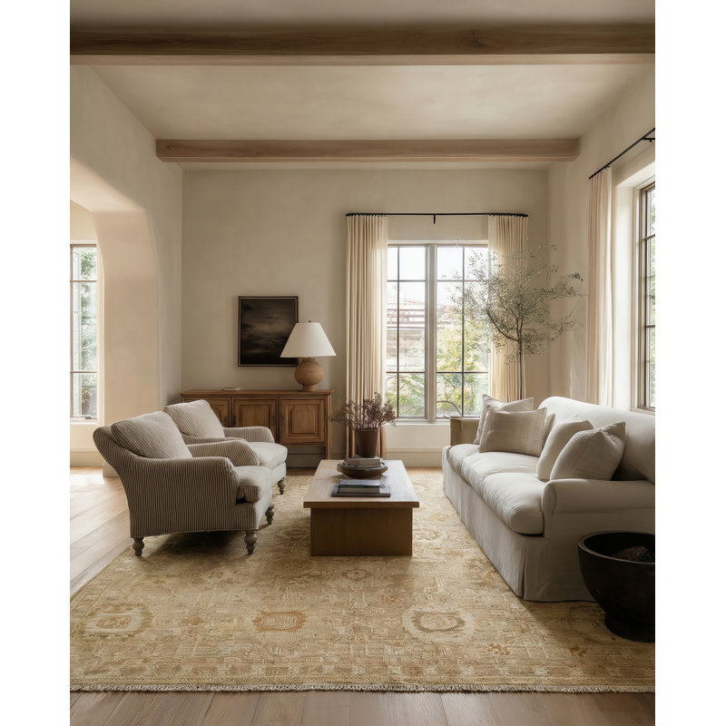 Jaipur Living Elvina CIC05 Handknot Oriental Tan/Yellow Area Rug (9'X12'), Rectangle 8' x 10'