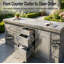 Armoire combinée à 3 tiroirs et grande porte pour barbecue pour l'extérieur de l'îlot de cuisine pour l'extérieur