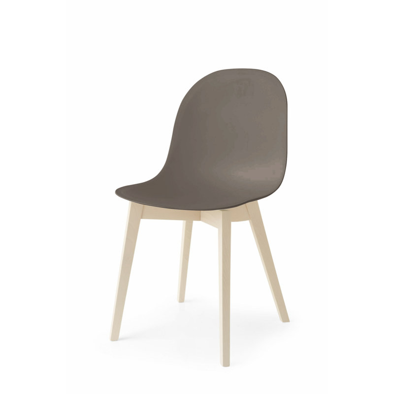 Chaise d'appoint Academy avec structure en bois, Taupe mat, Javellisé