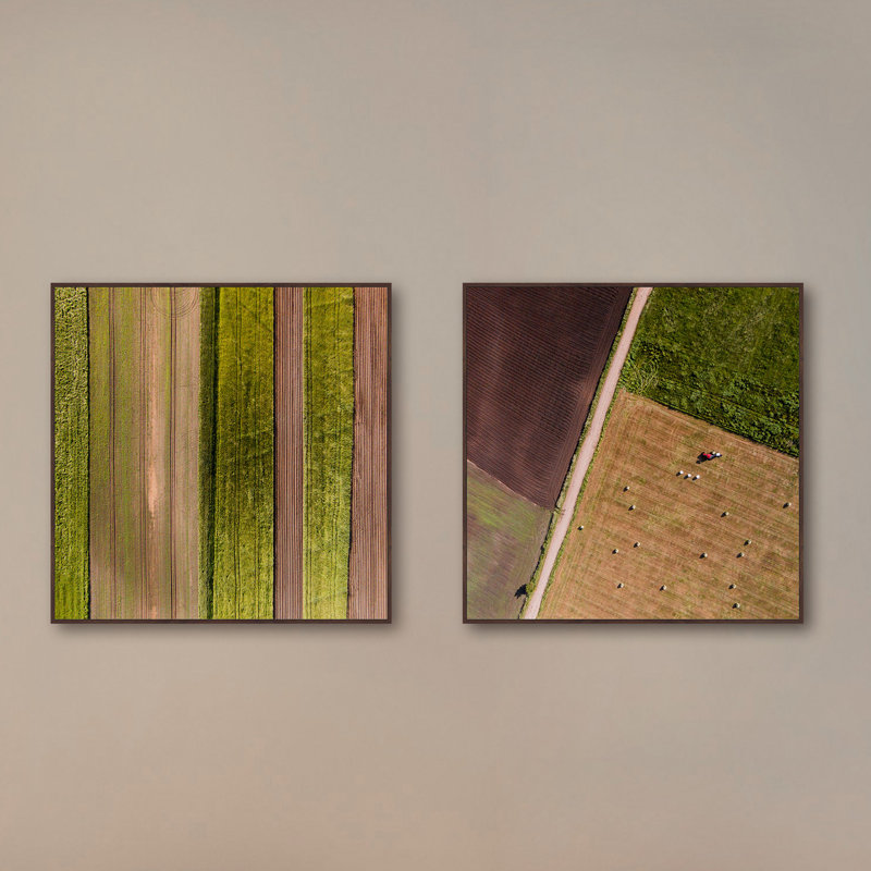 " Farm Rows " by Marmont Hill 2 - Pieces, 40" H x 40" W x 1.5" L