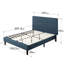 Eleonora Upholstered Bed Frame with Button-Tufted Headboard-496629899