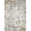 Abstract Beige Grey Washable/Stain Guarded Area Rug-756073587