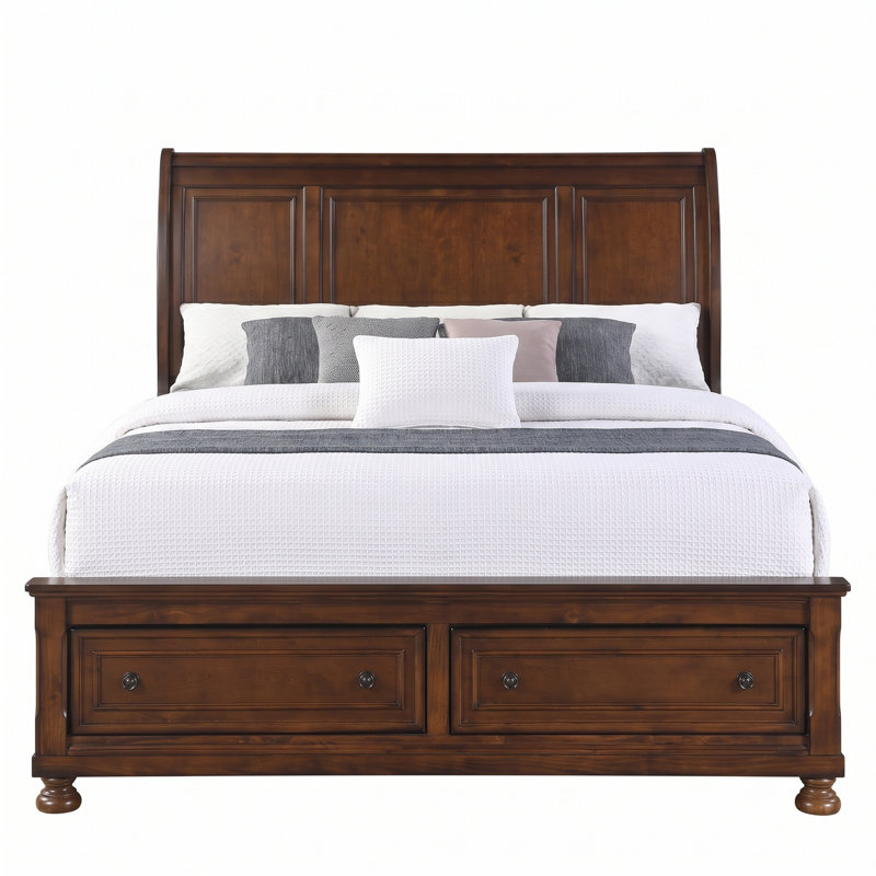 Eedie Sleigh Storage Bed, Queen
