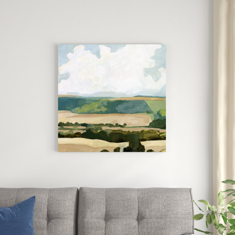 Paysage champêtre I, H 30 po x l 30 po