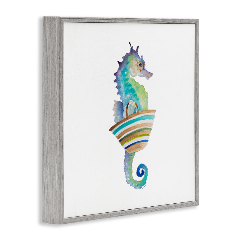 «Summer Ready Seahorse», estampe numérique par Lanie Loreth, Estampe numérique Farmhouse, H 17 po x l 17 po