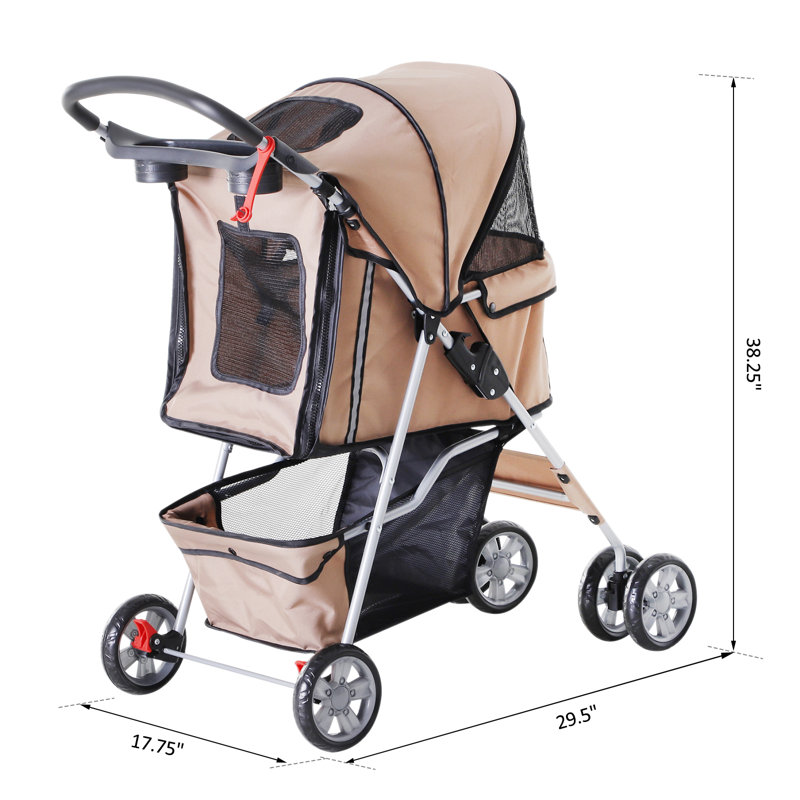 Poussette standard pliante, Beige