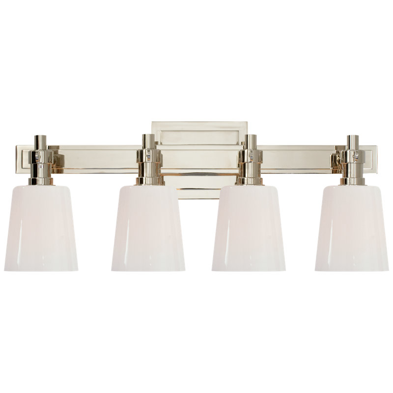 Thomas O'Brien Bryant Four-Light Bath Sconce, Polished Nickel