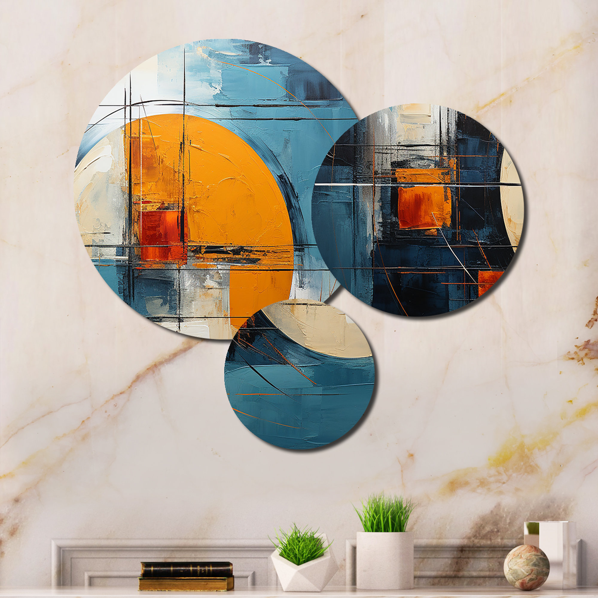 Ivy Bronx Sky Celestial Symphony Collage - Modern Living Room Set | Wayfair