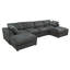 Canapé et chaise modulaire réversible de 138 po de largeur Aprea-115253206