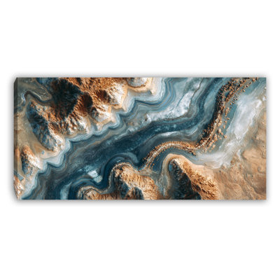 Mineral River Flow Wrapped Canvas Wall Art